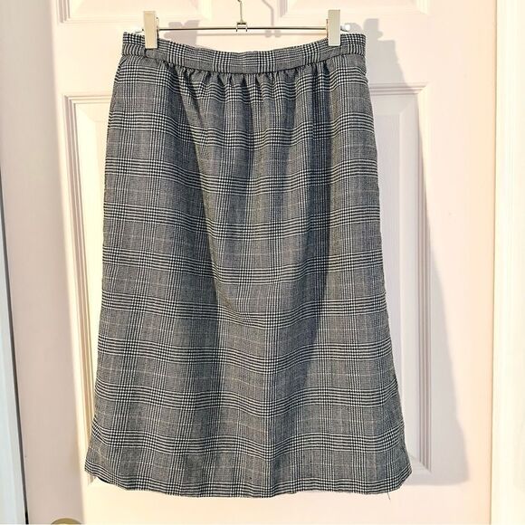 Grey plaid vintage skirt - Picture 1 of 5